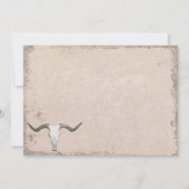 Rustieke Wagon Wheel Longhorn Vrijgezellenfeest Kaart (Achterkant)