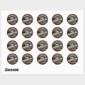 Rustieke Waterslide Party Sticker (Vel)