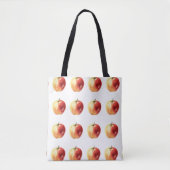 Rustieke Waterverf Apple Pattern Canvas tas (Voorkant)