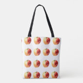 Rustieke Waterverf Apple Pattern Canvas tas (Achterkant)