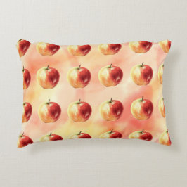 Rustieke Waterverf Apple Pattern Dubbelzijdig Accent Kussen