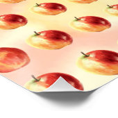 Rustieke Waterverf Apple Pattern Poster Perfect Poster (Hoek)