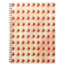 Rustieke Waterverf Apple Pattern Spiral Notitieboe