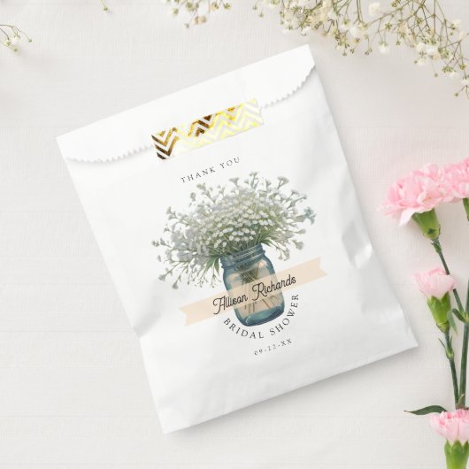 Rustieke Waterverf Baby's Breath Vrijgezellenfeest Bedankzakje (Gezegeld)