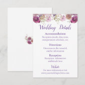 Rustieke Waterverf Beauty Wedding Informatiekaartje (Voorkant / Achterkant)