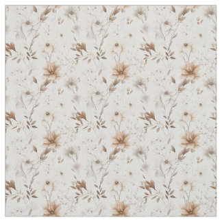 Rustieke Waterverf Beige Bloom Elegantie Stof