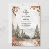 Rustieke Waterverf Bergbos Winter Kaart (Voorkant)