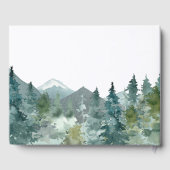 Rustieke waterverf bergen bruiloftsfeest gastenboek (Achterkant)