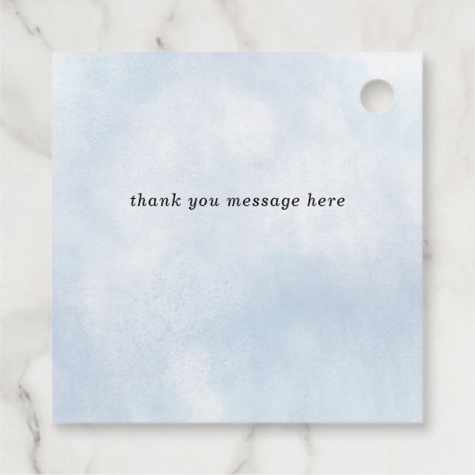 Rustieke Waterverf Bergen Outdoor Pine Bruiloft Bedankjes Labels (Achterkant)