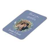 Rustieke waterverf bladeren Dank u foto bruiloft Magneet (Linkerzijde)