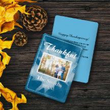 Rustieke Waterverf Blauwe Herfst Foto Thanksgiving