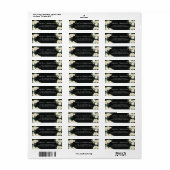 Rustieke Waterverf Bleke pioenen faux krijtbord Etiket (Full Sheet)