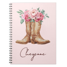 Rustieke Waterverf Bloem Roze Cowgirl Gepersonalis