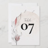 Rustieke Waterverf Bloemen Trouwtafel Nummers (Voorkant)