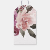 Rustieke waterverf bloemenherfst bruiloft monogram cadeaulabel (Achterkant)