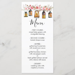 Rustieke Waterverf Bloemenkans Wedding Menu