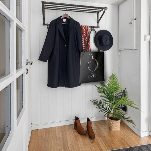 Rustieke waterverf bloemenletter B Draagtas