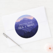 Rustieke Waterverf Blue Mountain Candle Label (Envelop)