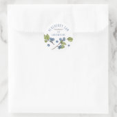 Rustieke Waterverf Blueberry Jam Classic Ronde Sti Ronde Sticker (Tas)