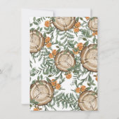 Rustieke waterverf bos bruiloftsfeest kaart (Achterkant)