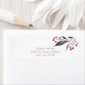 Rustieke Waterverf Bourgondische bessen Groene bla Etiket (Insitu)