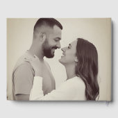 Rustieke Waterverf bruiloft Nodig Fotosjabloon uit Gastenboek (Achterkant)