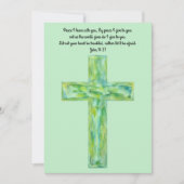 Rustieke Waterverf Cross Peace Bible Verse Kaart (Voorkant)