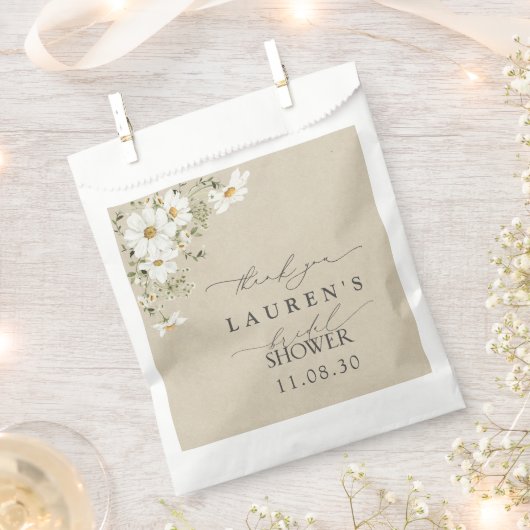 Rustieke Waterverf Daisy Vrijgezellenfeest Dank u Bedankzakje (Geknipt)