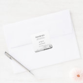 Rustieke waterverf dank u berg bruiloft vierkante sticker (Envelop)
