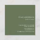 Rustieke Waterverf dennenbos Logo Vierkante Visitekaartje (Achterkant)