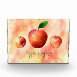 Rustieke Waterverf Drie Appels 'Appel van Mijn Oog Fotoblokken