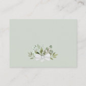 rustieke Waterverf eucalyptus bruiloft website Informatiekaartje (Achterkant)