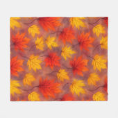 Rustieke Waterverf Fall Leaves - Autumn Foliage Fleece Deken (Voorkant (Horizontaal))