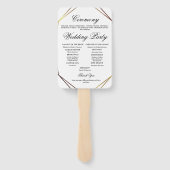 Rustieke Waterverf Floral Boho bruiloft programma Handwaaier (Achterkant)