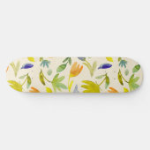 Rustieke Waterverf Floral Garden Botanical Skateboard (Horizontaal)