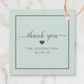 Rustieke Waterverf Floral Mint Bruiloft Dank u Bedankjes Labels (Achterkant)