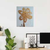 Rustieke Waterverf Gouden Daisy Poster (Thuiskantoor)