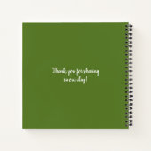 Rustieke Waterverf Greenery Wreath Gastboek Notitieboek (Achterkant)