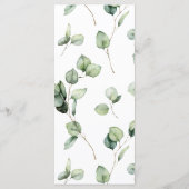 Rustieke Waterverf Groen Bruiloft Menu Kaarten (Achterkant)