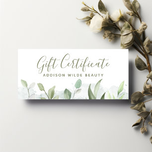 Rustieke Waterverf Groene Giftcertificaat