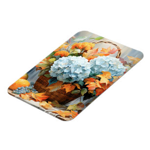 Rustieke Waterverf Herfst Bloemenmand Magneet