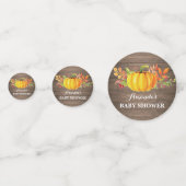 Rustieke Waterverf Herfst Pompoen Baby shower Confetti (Voorkanten)