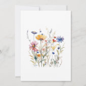 Rustieke Waterverf Herfst Wildbloemen Foto Kaart (Achterkant)