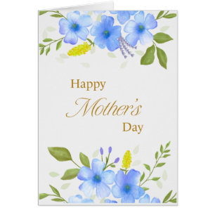 Rustieke Waterverf Hydrangea Moederdag Kaart