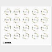 Rustieke Waterverf Ivory Cream RosesDank u Ronde Sticker (Vel)
