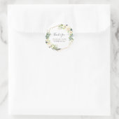Rustieke Waterverf Ivory Cream RosesDank u Ronde Sticker (Tas)