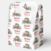 Rustieke Waterverf Kerstlantaarn Pijnboombessen Bedankdoosjes (Geopend)