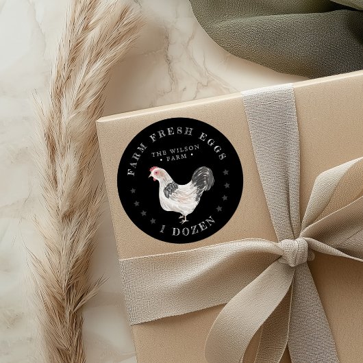 Rustieke Waterverf kippenei karton Sticker