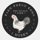 Rustieke Waterverf kippenei karton Sticker (Voorkant)