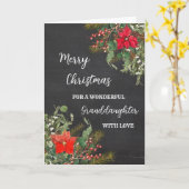 Rustieke Waterverf Kleindochter Vrolijk Kerstfeest Kaart (Gele Bloem)